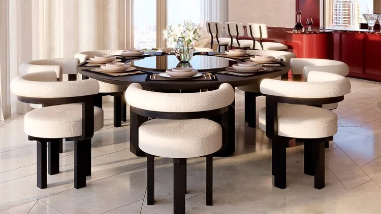 traditional wooden tea table set. - Image 14