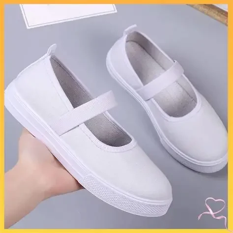 school ladies shoes white color - Image 8