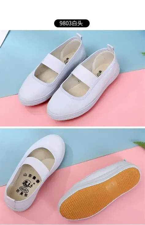 school ladies shoes white color - Image 11