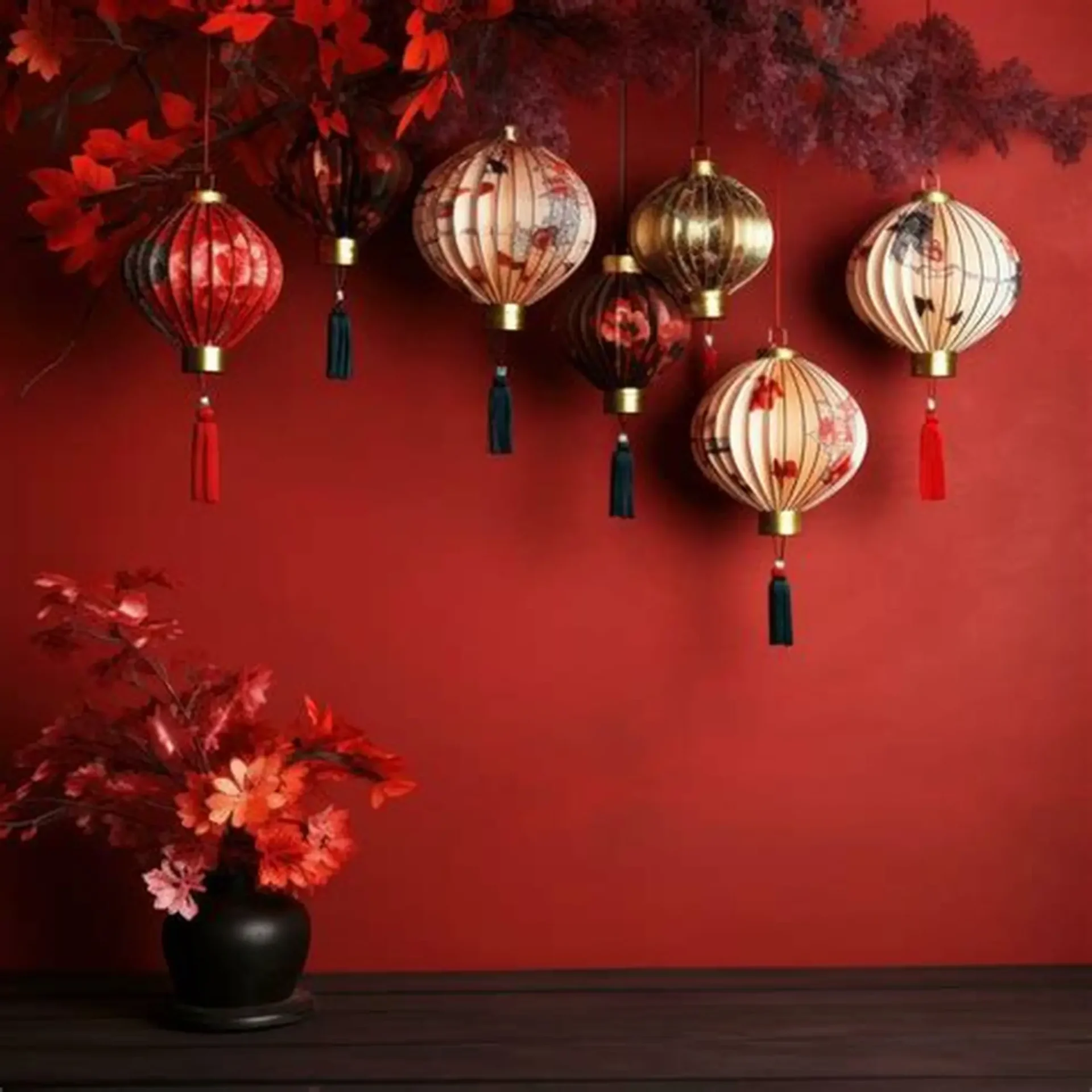 Chinese-inspired dining room interior. - Image 8