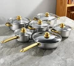 stainless steel kitchen ware set