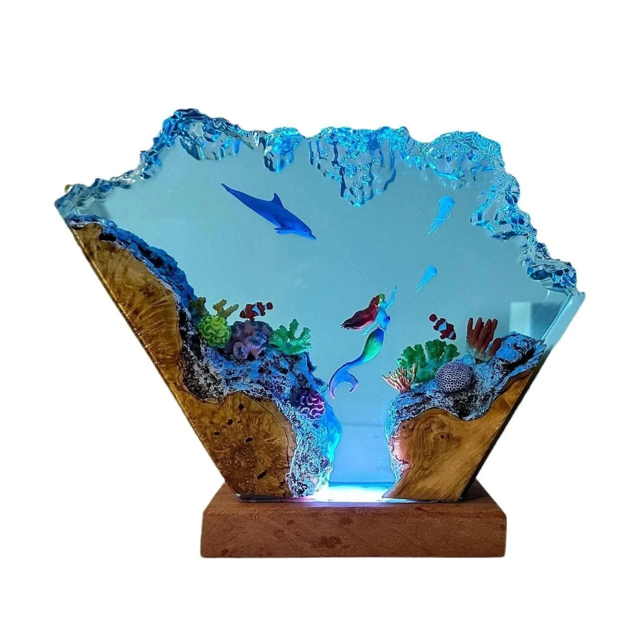 handcrafted resin art LED décor lamp - Image 3