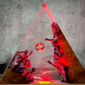 Resin art LED sculpture