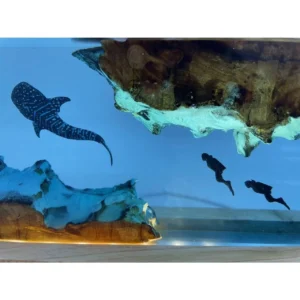 Resin art ocean décor piece