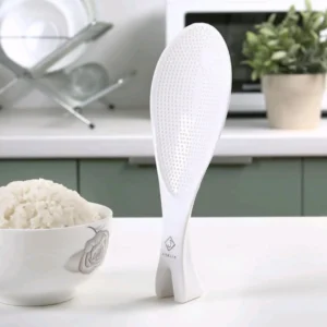 Non-stick rice paddle with a standing design