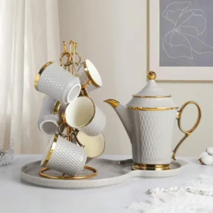 Elegant ceramic tea set