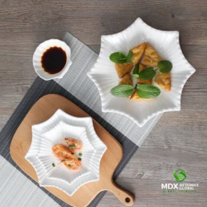 Shell Shape Ceramic Plate | Creative Irregular Porcelain Serving Dish | Modern Tableware Plate