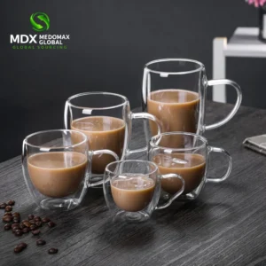 Double Wall Glass Cup | Heat Resistant Borosilicate Coffee Glass | Insulated Drinking Glass