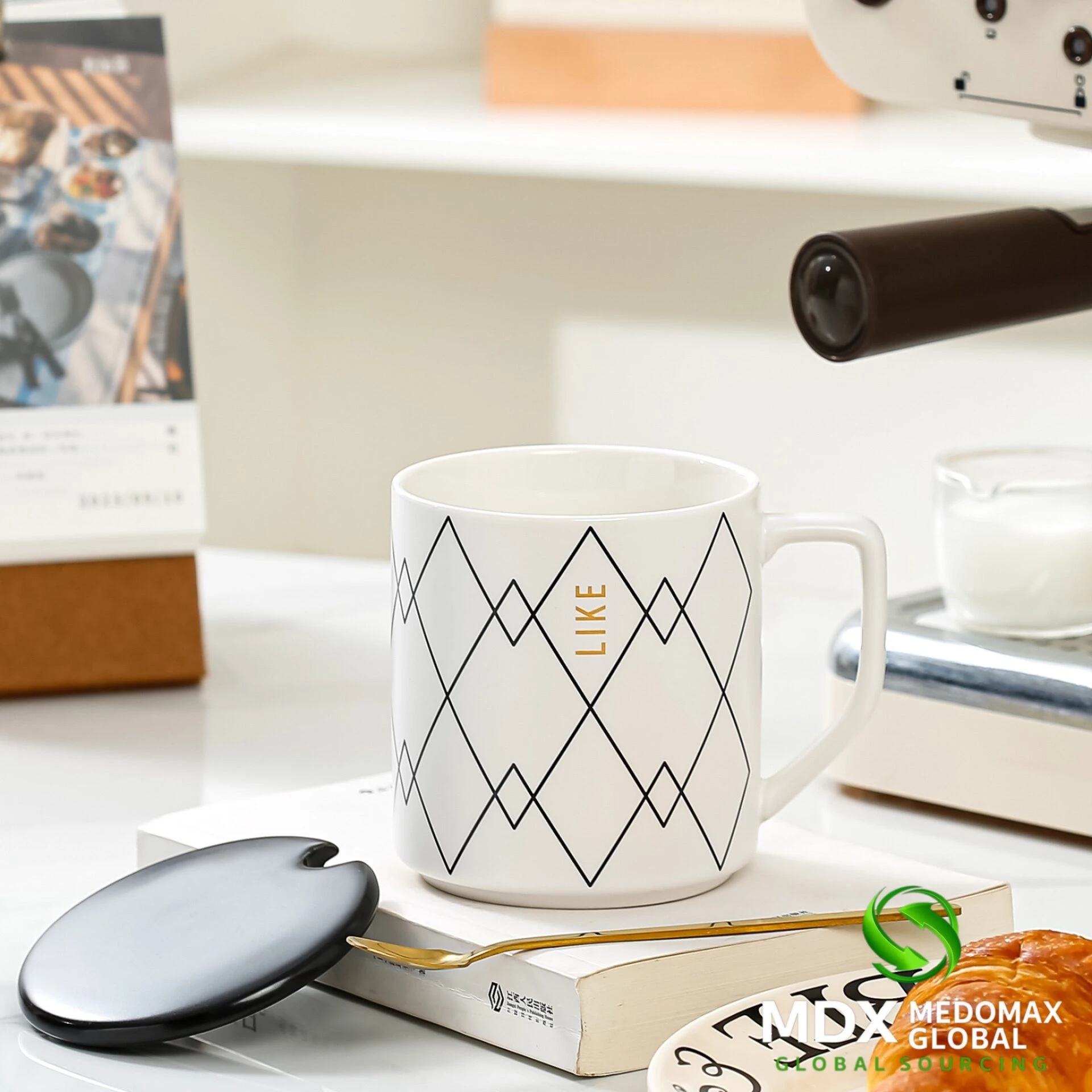 Creative Irregular Ceramic Mug | Handmade Coffee Cup | Modern Drinkware Mug - Image 4