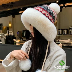 Warm Winter Hat with Fleece and Thickened, Cute Little Monster Women's Winter Hat Three-piece Set.