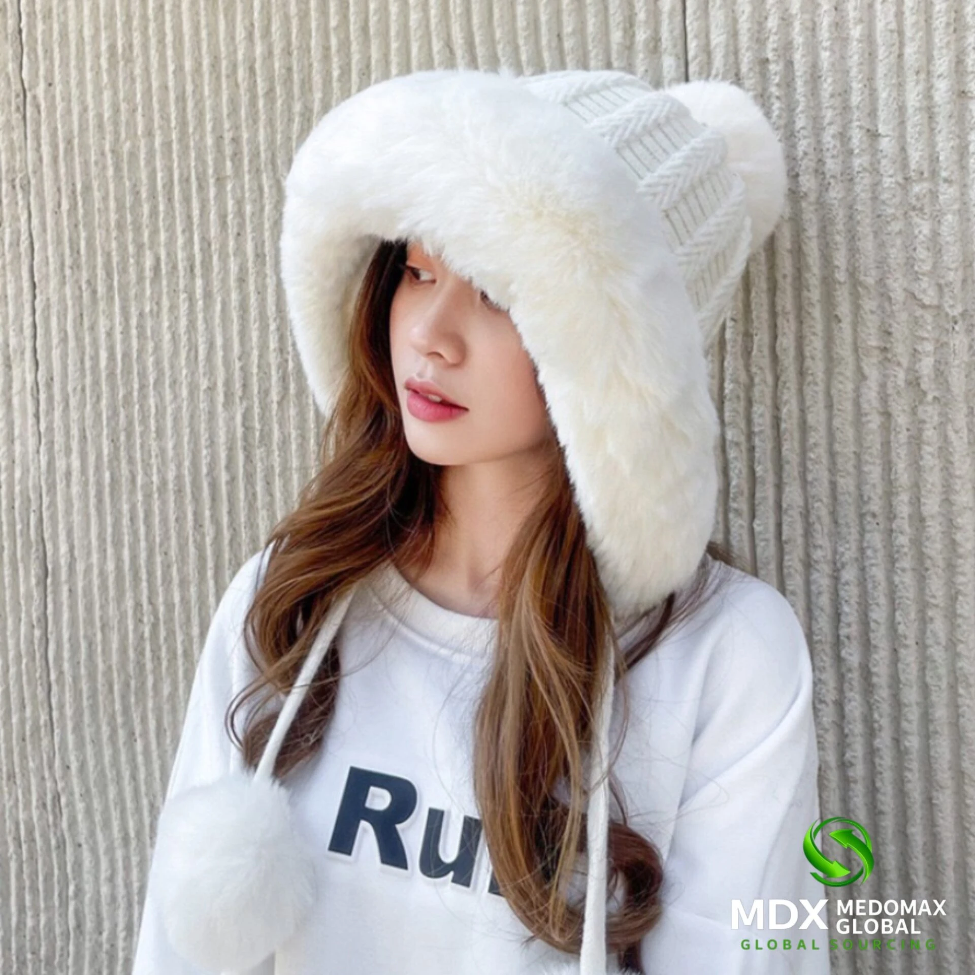 Warm Winter Hat with Fleece and Thickened, Cute Little Monster Women's Winter Hat Three-piece Set. - Image 5