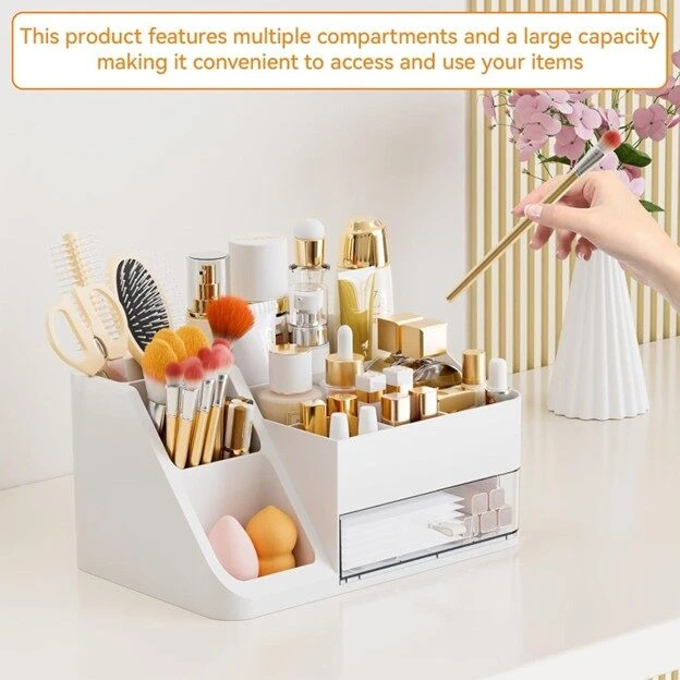Cosmetics storage box, dormitory desktop, high-end drawer, makeup box, dressing table, skin care product shelf, organize - Image 5