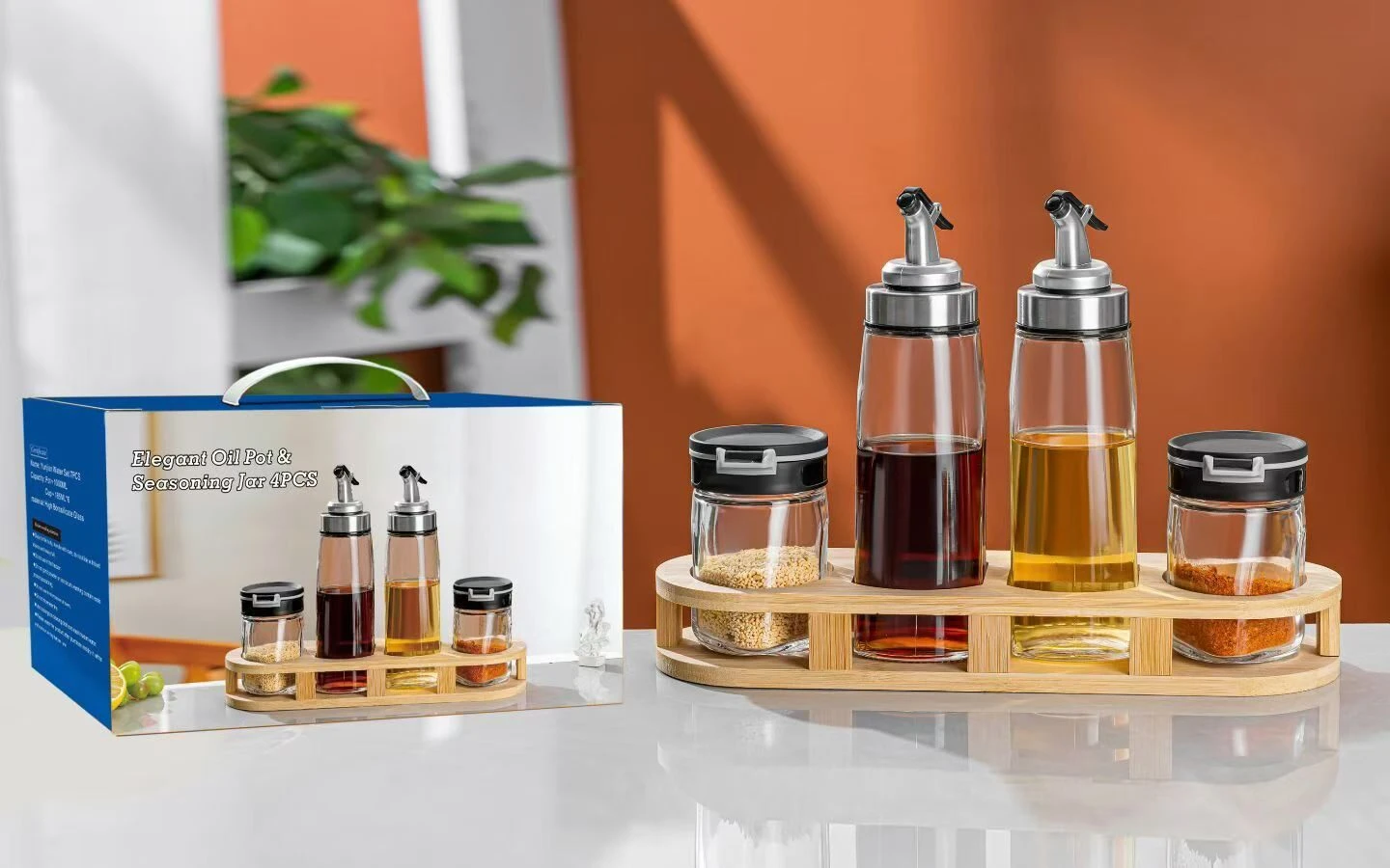 A premium product showcase for the Elegant Seasoning Jar 6PCS Set. Designed for modern hospitality home goods. - Image 5