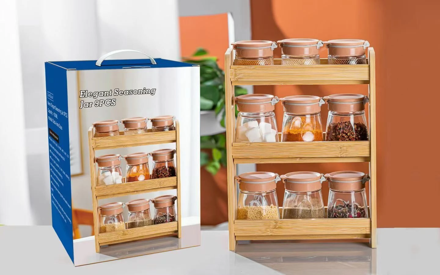 A premium product showcase for the Elegant Seasoning Jar 6PCS Set. Designed for modern hospitality home goods. - Image 4